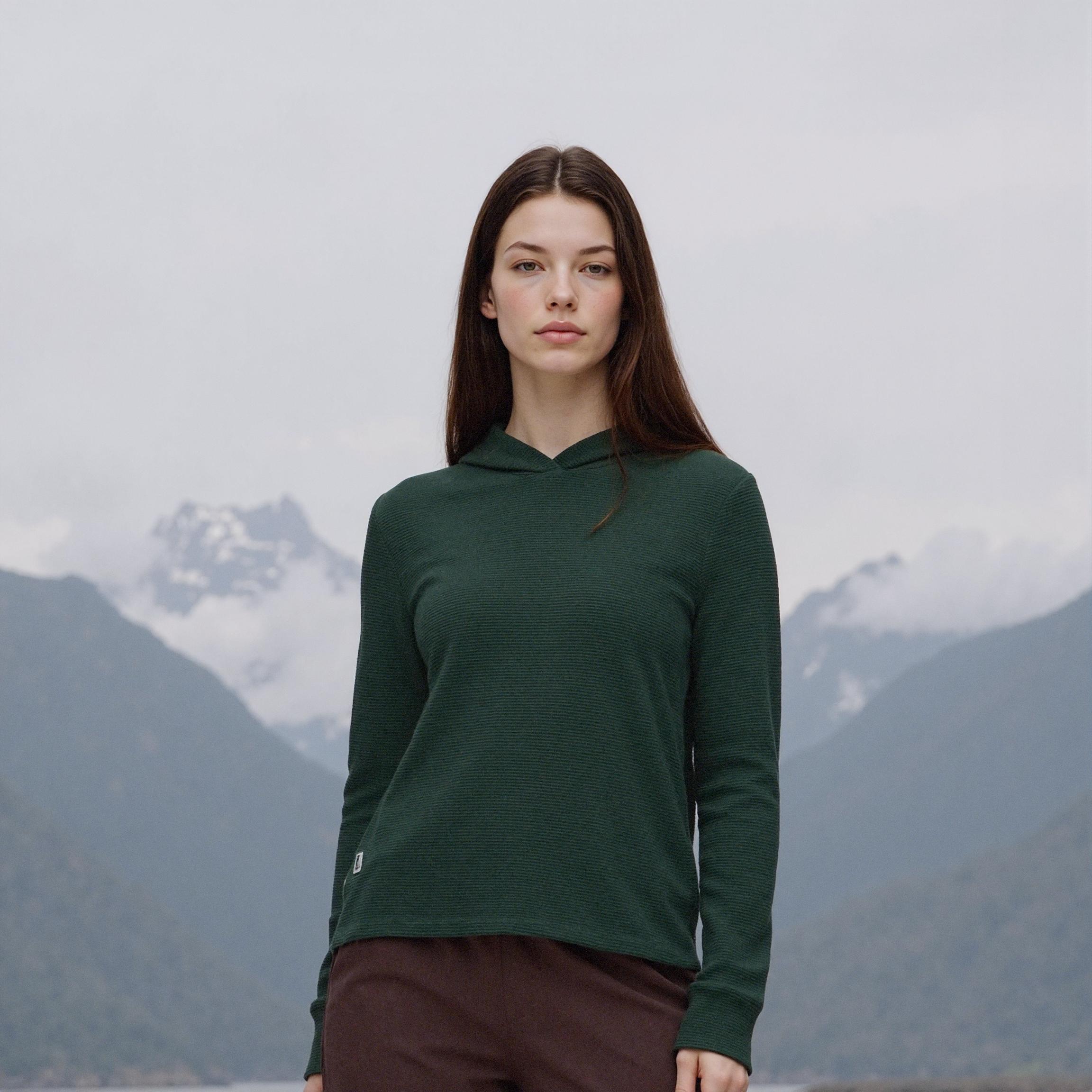 Atajo Long-Sleeve Waffle Hoodie